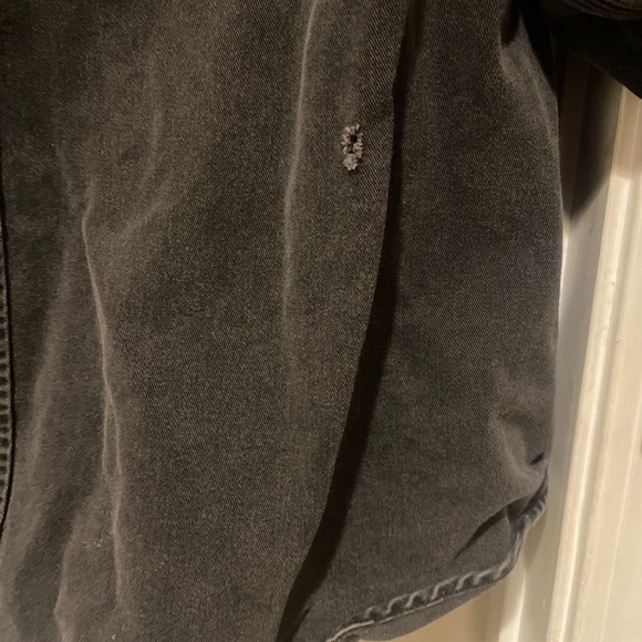 Vintage Carhartt Button Down Black Heavy Denim Shirt Men’s Size 2XL - Picture 4 of 6